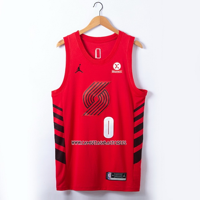 Damian Lillard NO 0 Camiseta Portland Trail Blazers Statement 2022-23 Rojo